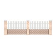 Barbat - clôtures en pvc - sothoferm - avec lames ajourées verticales de 80 x 28 mm et de traverses de 40 x 40 mm