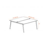 Bureau bench 2 personnes arken wood_1