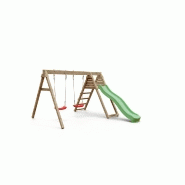 Portique et toboggan de jardin en bois Azalée - 390 x 256 x 252 cm_1