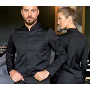 Techcook - veste de cuisine - lafont - en blanc et noir