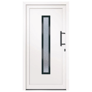 Vidaxl porte d'entrée blanc 108x208 cm pvc 3157083_1
