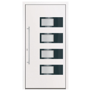 Vidaxl porte d'entrée blanc 110x210 cm aluminium et pvc 3157067_1