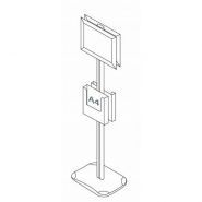 4267 - Porte-visuel de comptoir double face - Afix Diffusion - Hauteur 140 cm - Aluminium anodisé naturel_1