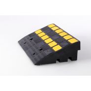 Bsr150 - rampe de trottoir en caoutchouc haute résistance - Dancop - 20,0 kg - capacité 40t - noir avec folie jaune réfléchissante_1