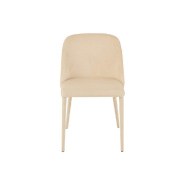 Chaise de réunion Cheza beige - tissu velours ultra doux - piétement métallique - assise rembourrée_1