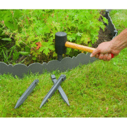 Nature bordure de jardin décorative 0,13x12 m 3 mm gris 446392_1