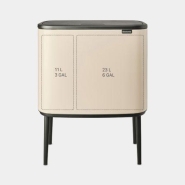 Poubelle Bo Touch Bin - 34 litres - Soft Beige - Idéale pour trier les déchets avec style_1