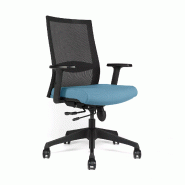 Siège de bureau synchrone dossier résille So Turin - Z08, Paire d'accoudoirs fixes BR72, Avec, Tissu_1