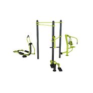 Station Combo 3-9 - barre traction, vélo elliptique, multi press, stepper_1