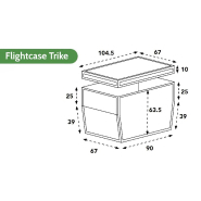 Triporteur Bakfiets Classic avec Flightcase - 500L - Très stable - Freins à disque_1