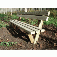Banc en bois forestier_1