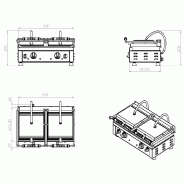 Grille de contact panini double lisse/rainuré l560 7491.0030 COMBISTEEL_1
