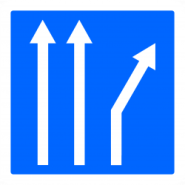 Panneau indication C24b - Voies affectées (3 lignes) - WP Signalisation - Recyclable et éco-responsable_1