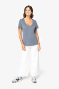 T-shirt écoresponsable slub femme - 100% coton biologique - Réf: NS329_1