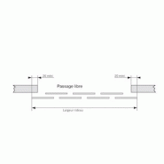 Lanière orange 2280 x 190 x 2 mm - Pour extrémité de rideau chambre froide positive - Marque Fermod_1