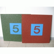 Marelle en caoutchouc recyclé - 12 dalles - incrustation EPDM bleu - 3 coloris au choix_1