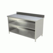 Meuble inox adossé avec étagère réglable - dimensions 1000x600/700x850/950 mm - fabriqué en Italie - MM1060_1