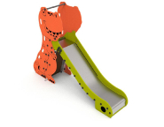 Toboggan Dino - Hauteur 0.90 m - Polyéthylène, acier galvanisé et inoxydable, panneau de coffrage_1