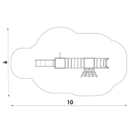 Toboggan multi tours Cordage & Escalade - Aire de Jeux conforme EN1176 - Acier inoxydable - Référence BT11597_1