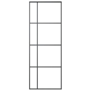 Vidaxl porte coulissante verre esg et aluminium 76x205 cm noir 151678_1