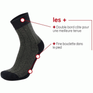 Chaussettes spéciales brodequins - Lot de 3 paires - Gris et bleu - Taille 39-42 - Réf. 972003_1