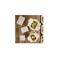 Boîte repas écrue en canne à sucre avec couvercle - 800 ml - 2 compartiments - Bio Futura - SCMB2C-75_1