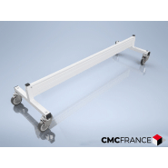 Portant à roulettes emboîtable - barre démontable - 1610 mm x 520 mm - robuste et fonctionnel_1