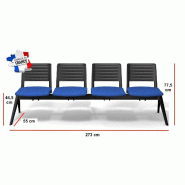 Poutre d'accueil mixte Smash - Sokoa - 4 places, Gris foncé_1