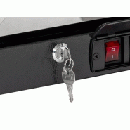 Arrière-bar noir 3 portes vitrées inox - 338 L | Coolhead - BBA348_1