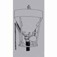 Bennes à béton 1010 à tuyau central - Cylindro-conique - IMER ou ORU_1