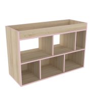Bibliothèque 3 - Meuble de rangement pour crèches - Dimensions 1200mm x 782mm x 452mm - Structure PPM 19mm_1