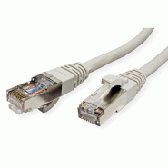 Câble ROLINE Cat.7 S/FTP, LSOH, avec connecteurs RJ45 (500MHz / Classe EA), gris, 1 m_1