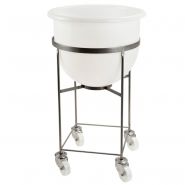 Chariot porte bac - Gilac - inox - 75 L - Ref. : G146121 - facilite le travail à hauteur d'homme_1