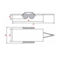 Remorque porte-voiture ECIM PVB 200 - roues extérieures, PTC 2000 kg, avec option treuil et support de treuil_1