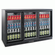 Arrière bar réfrigérée noir 3 portes coulisst l1350 7527.0050 COMBISTEEL_1