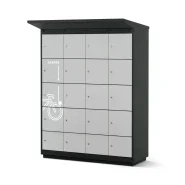 Borne de recharge pour vélos électriques - 16 compartiments avec serrure à cylindre_1