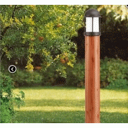 Borne lumineuse d'éclairage public orion douglas / 30 w / en bois et aluminium / 0.75 - 1.25 m