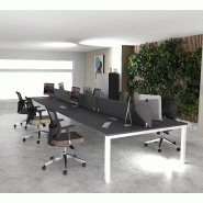 Bureau 6 personnes Tempo - Mobel linea - Blanc 9010, Anthracite, 540_0
