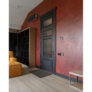 Tapis d'accueil brun rayé noir 60x80cm_1