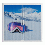 Armoire à rideaux avec décor montagne - EasyOffice. - Basse, Lunette Ski_1