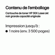 Cartouche de toner HP 30X LaserJet noir grande capacité originale_1