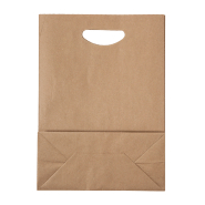 Sac publicitaire en papier recyclé - avec poignées - 80 g/m² - couleur naturelle - poids 28g_1
