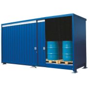 Conteneur de stockage 148218W - 1P 814 avec portes coulissantes et bac de rétention en acier intégré_1