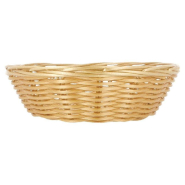 Corbeille effet osier Ø18x5cm polypropylène - par 12_1