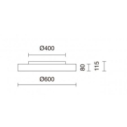Plafonnier LED Bilog SMD 48W - Blanc - Diamètre 600 mm - 4000K - 4563 lumens - Indeluz_1