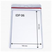 Porte-badge hermétique souple - Référence : IDP06 - Lot de 100, Fermeture par glissière, Format A6_1