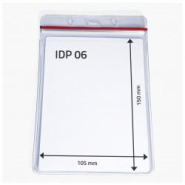Porte-badge hermétique souple - Référence : IDP06 - Lot de 100, Fermeture par glissière, Format A6_1