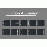 Portillon plein finition aluminium - 1250 / 1000_1