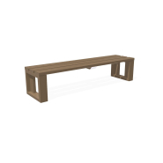 Banc en bois Classe IV ou plastique recyclé - Design pour collectivités - Référence MUB21_1