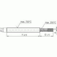 Cartouche chauffante cylindrique Z110 - Puissance 125 à 315W - Utilisation jusqu'à 700°C_1